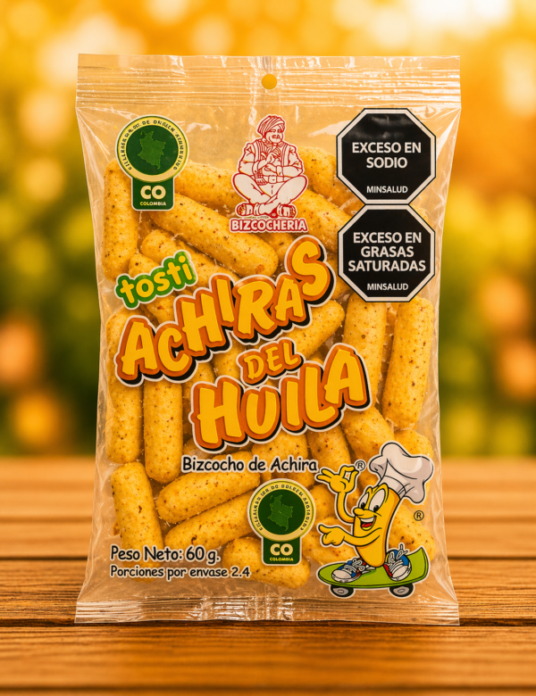 Tosti Achiras del Huila 60 g – Presentación versátil para cualquier ocasión